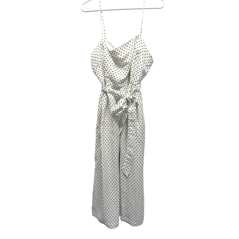 Kate Spade X Target Polka Dot Dress Wide Leg Smocked Back White Black Women
